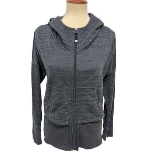 ATHLETA Women's Gray Full Zip Up Two Layered Hoodie Jacket size M